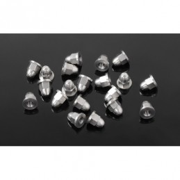 M2 Flanged Acorn Nuts (Silver)