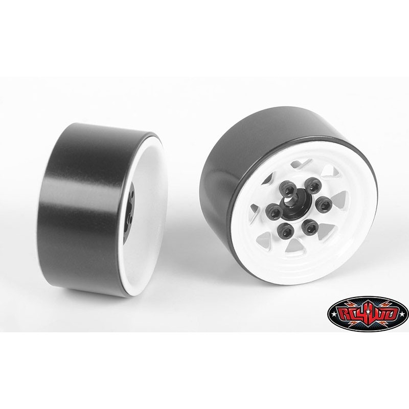RC4WD Stamped Steel 0.7" Stock Beadlock Wheels (White) | Horizon Hobby